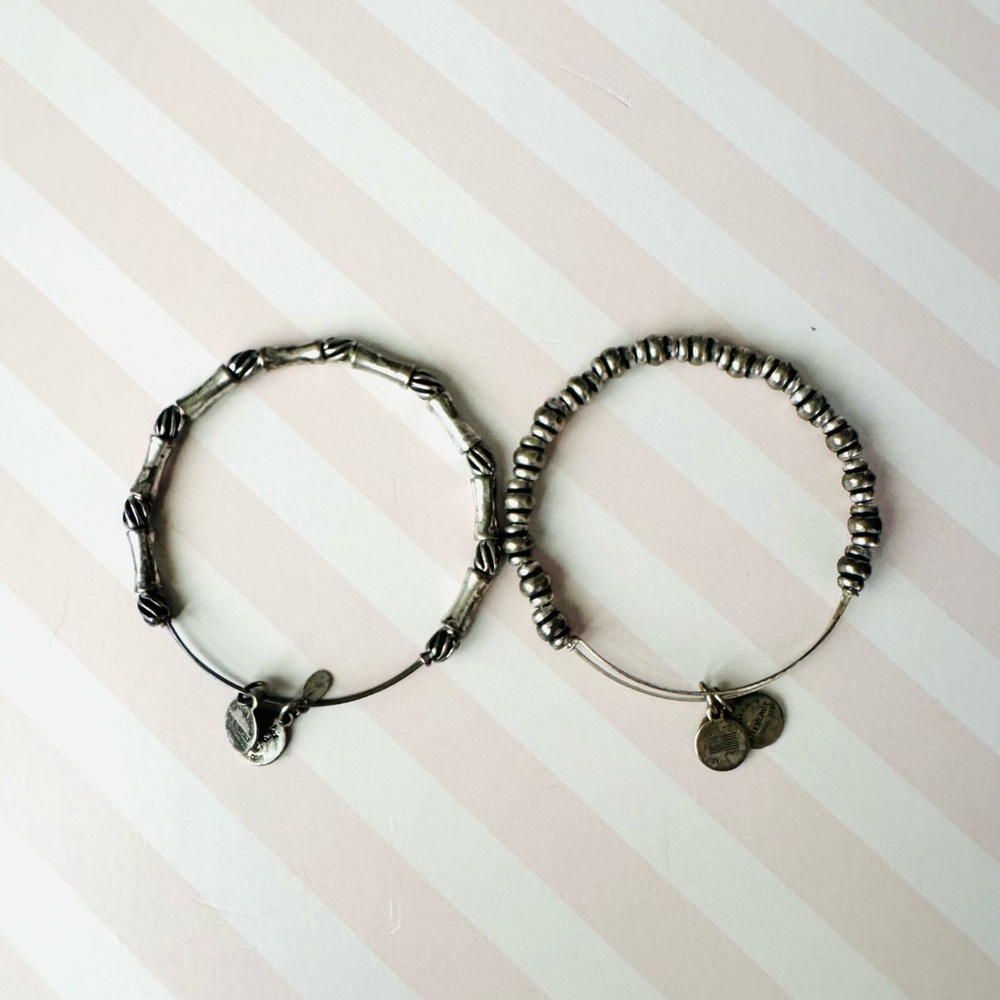 Alex and Ani Rafaelian Silver Beaded Bracelets Set/2